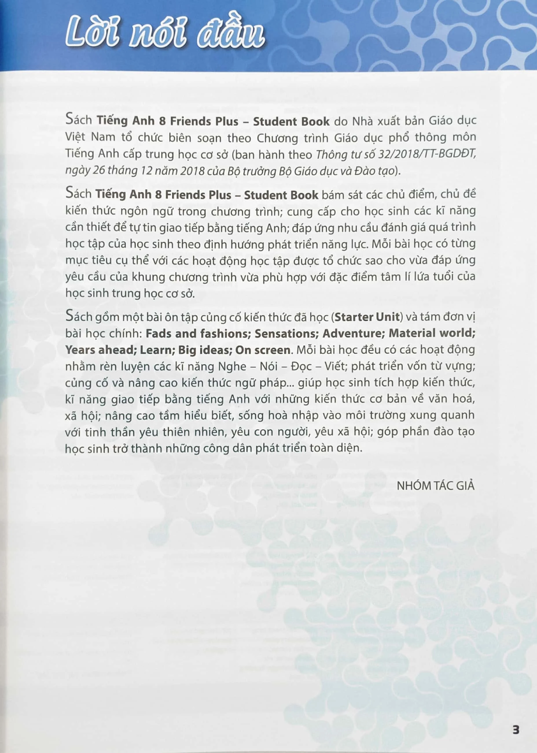 Tiếng Anh Lớp 8 Friends Plus 8 - Student book (Bài Học) 8